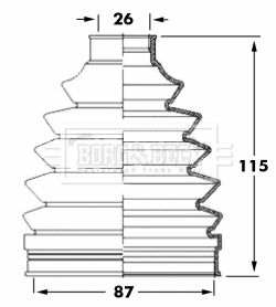 BORG & BECK Paljekumi, vetoakseli BCB6049